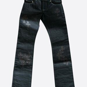Chrome Hearts Black Cross Patch Pants